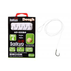 Крючки Saikyo KP-10084 Dough BN  №4 (10шт) c повод.